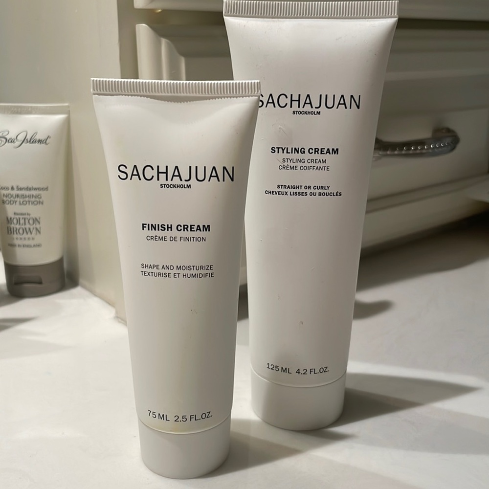 Sachajuan Finish Cream 2.5 Fl Oz and Styling Cream 4.2 Fl Oz